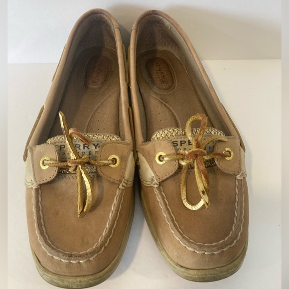 Sperry Angelfish Boat Gold Glitter Women’s Shoes Size 8 - Picture 2 of 16